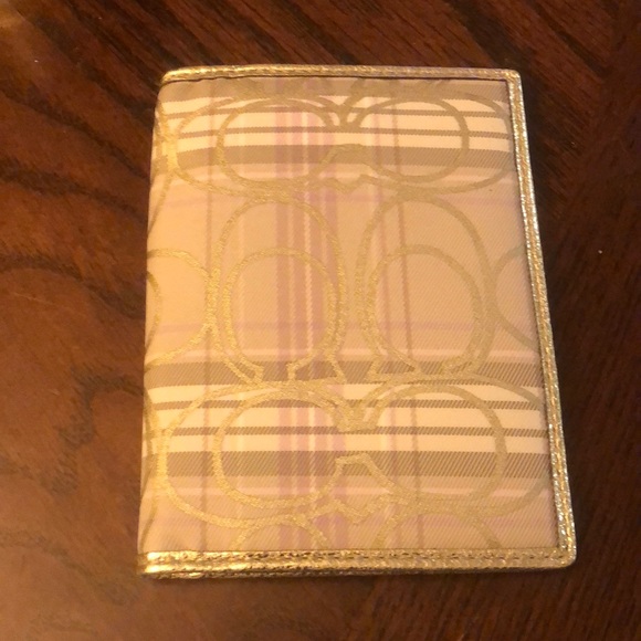 Coach Tartan Plaid Passport Wallet Case - Picture 1 of 5